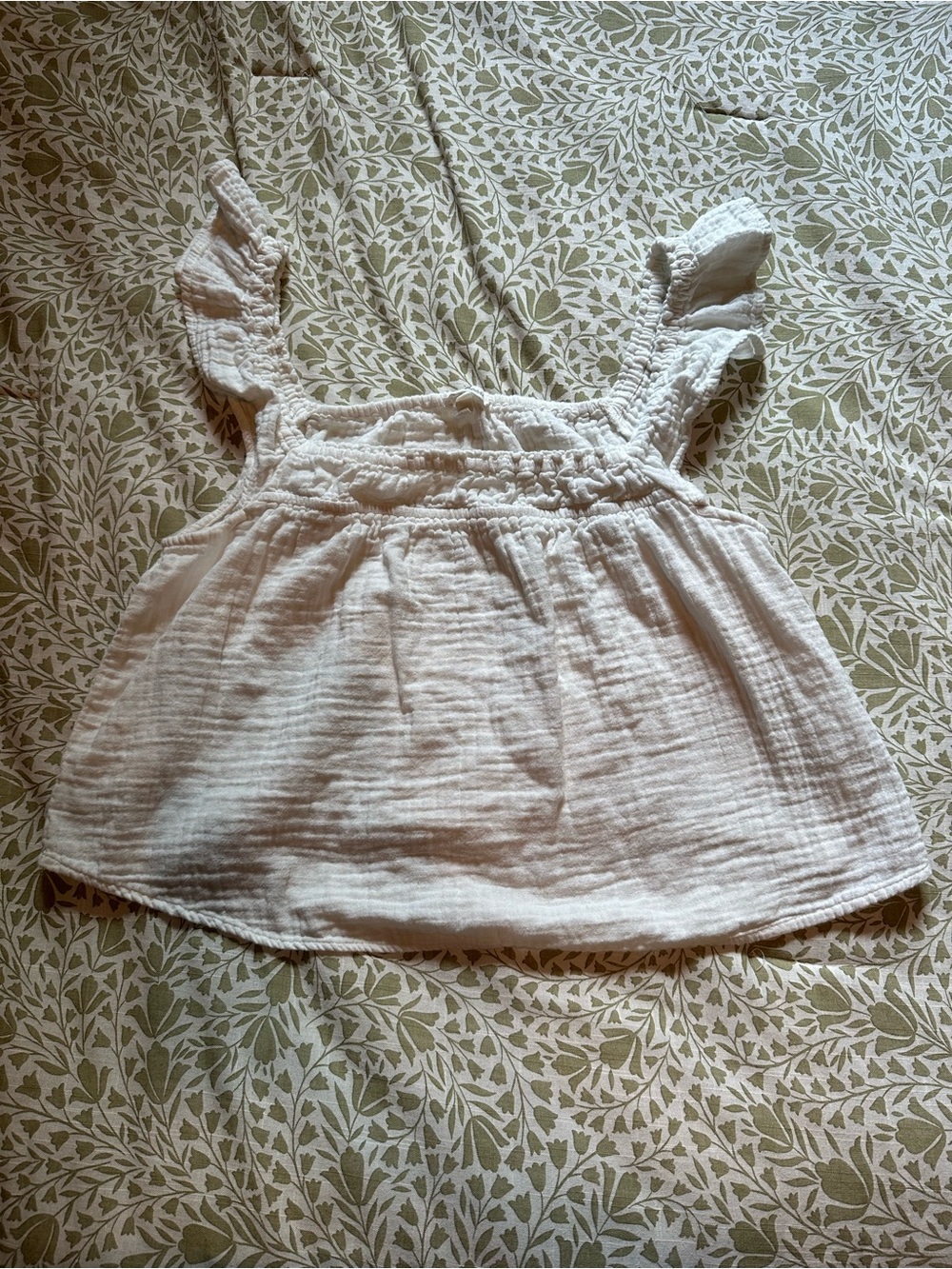 White Ruffled Baby Tank Top